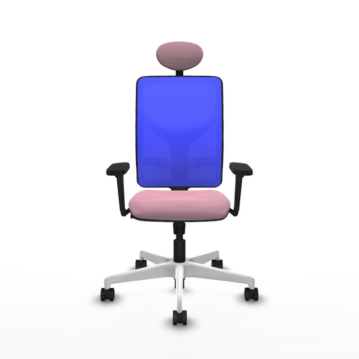 PIQUERAS Y CRESPO Silla de oficina Motilla con Mecanismo Sincro Rosa y Azul