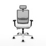 PIQUERAS Y CRESPO Silla de oficina Haches con mecanismo Sincro/Traslack, Blanco y Gris