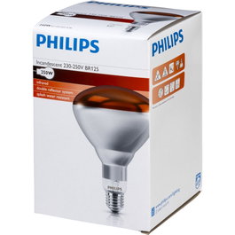 Philips Bombilla reflectora infrarroja R125 250W E27 Rojo