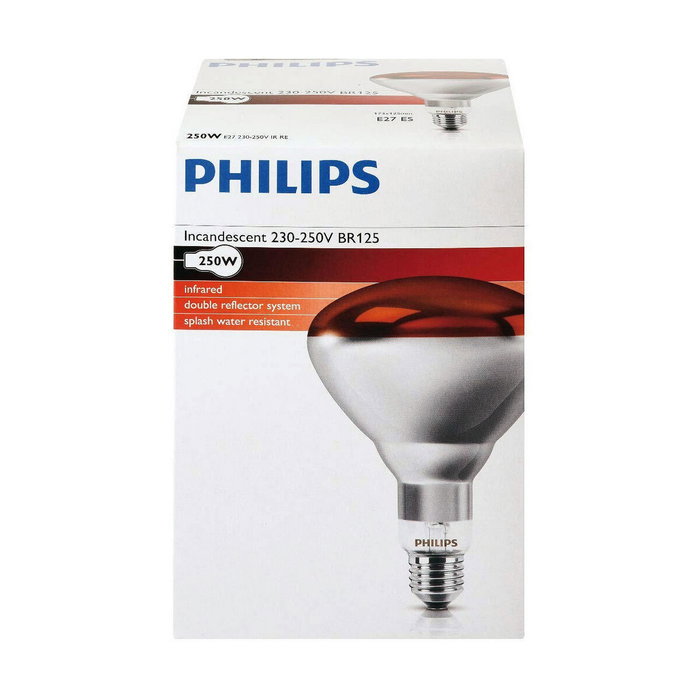 Philips Bombilla reflectora infrarroja R125 250W E27 Rojo Philips Bombilla reflectora infrarroja R125 250W E27 Rojo