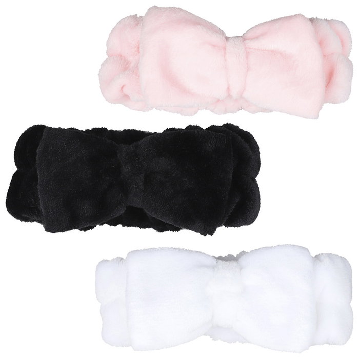 Cosmetic Club Banda De Maquillaje Con Lazo Para Mantener El Rostro Despejado Talla Única