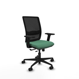 PIQUERAS Y CRESPO Silla de oficina Haches Verde esmeralda y Negro