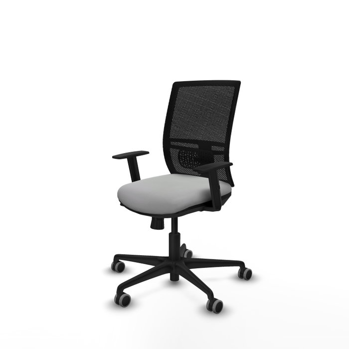 PIQUERAS Y CRESPO Silla de oficina Yunquera Gris claro con malla Negra PIQUERAS Y CRESPO Silla de oficina Yunquera Gris claro con malla Negra