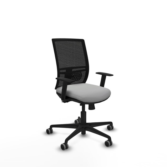 PIQUERAS Y CRESPO Silla de oficina Yunquera Gris claro con malla Negra PIQUERAS Y CRESPO Silla de oficina Yunquera Gris claro con malla Negra