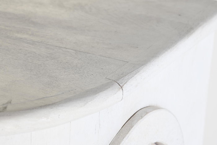 DKD Home Decor Aparador de Mango y Metal Blanco