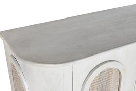 DKD Home Decor Aparador de Mango y Metal Blanco