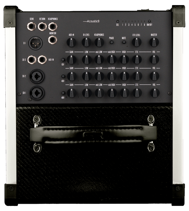 GR GUITAR Amplificador Combo Acústico BF Acoustic Negro Fibra 8" GR GUITAR Amplificador Combo Acústico BF Acoustic Negro Fibra 8"