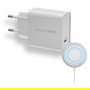 RealPower Cargador Inalámbrico C-MagSet 20W con Base de Carga, Blanco, 85 mm * 46.5 mm * 27.5 mm, Alimentación Corriente Alterna, Certificado CE, RoHS