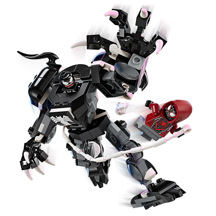LEGO 76276 Armadura Robótica Venom vs. Miles Morales Marvel - Set de Construcción Articulado con 2 Minifiguras y Accesorios Arácnidos