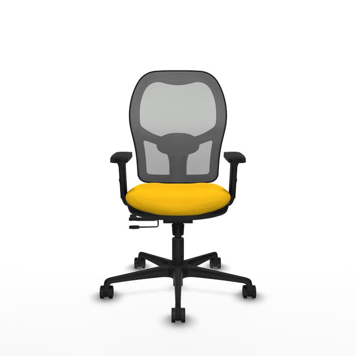 PIQUERAS Y CRESPO Silla de oficina Jorquera con mecanismo Sincro/Traslack, Amarillo y Gris PIQUERAS Y CRESPO Silla de oficina Jorquera con mecanismo Sincro/Traslack, Amarillo y Gris