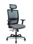 PIQUERAS Y CRESPO Silla Haches con Mecanismo Sincro/Traslack, Malla Negra y Asiento Gris