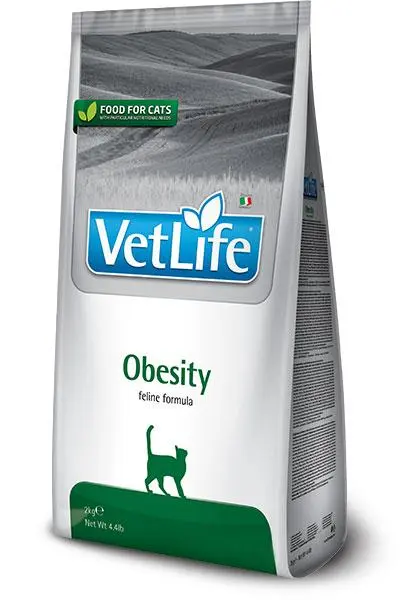 Farmina Vet Life Obesity Alimento Dietético para Gatos para Reducción de Peso 2 kg Farmina Vet Life Obesity Alimento Dietético para Gatos para Reducción de Peso 2 kg