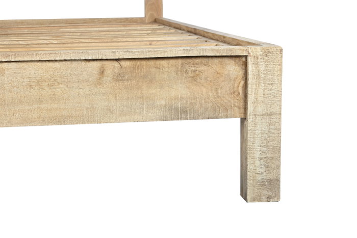 DKD Home Decor Cama Alpino sankalp Natural 212 x 137 x 165 cm, Para colchón 160x200, Desmontable