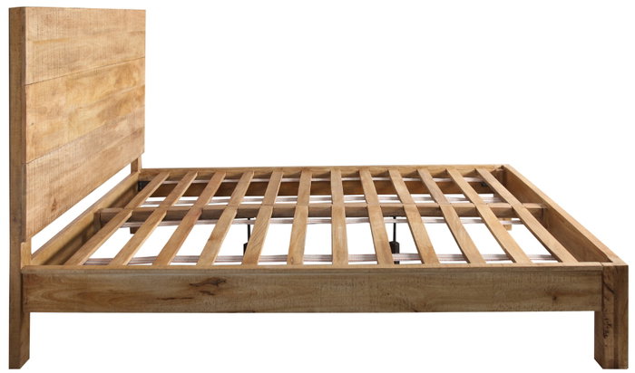 DKD Home Decor Cama Alpino sankalp Natural 212 x 137 x 165 cm, Para colchón 160x200, Desmontable