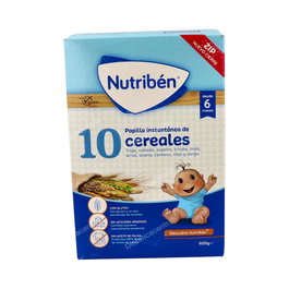Nutriben Papilla 10 Cereales 600Gr.