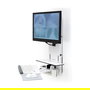 Ergotron 61-080-062 StyleView Soporte Vertical Silla-Pie para Monitor, 15 kg, hasta 61 cm (24"), Blanco, Montaje en Pared