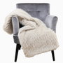 DKD Home Decor Manta Sofa Urban Alaska 2c24 Crudo (2 Unidades) 170 x 130 cm
