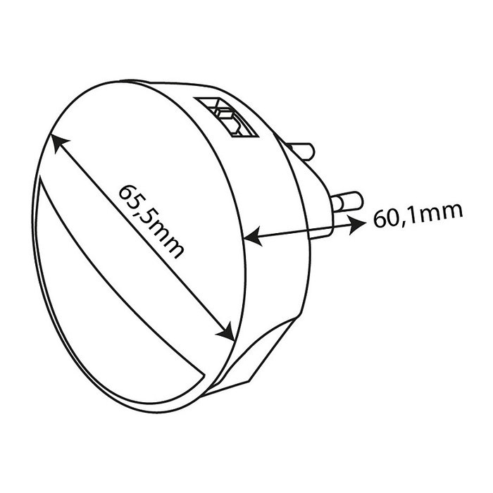 ENTAC Luz de noche con enchufe ENL-0.8W-CDS Blanco ENTAC Luz de noche con enchufe ENL-0.8W-CDS Blanco