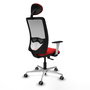 PIQUERAS Y CRESPO Silla de oficina Zulema con mecanismo Sincro, Rojo y Blanco