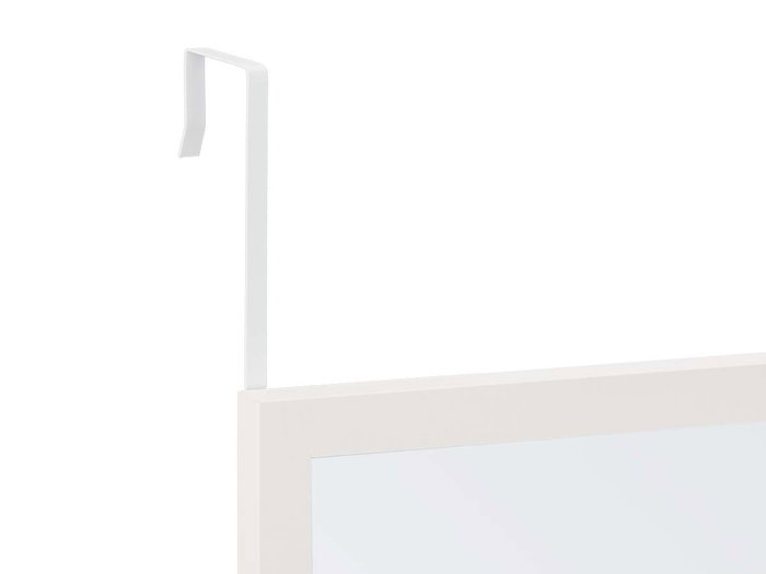 Giftdecor Espejo Puerta Blanco con Marco de MDF y Metal, Vidrio Reflectante, Dimensiones 34x124x1.5 cm - Ideal para Decoración de Pared (Set de 12)