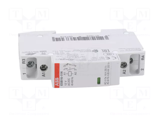 ABB ESB Contactor 2-polar de instalación 16A 12VAC/12VDC NC+NA
