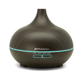 Phoenix ZEN 02 Zeno2 Humidificador Ultrasónico 400 ml con Luces LED, Mando a Distancia y Temporizador, para Aromaterapia y Ambiente