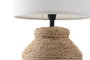 DKD Home Decor Lámpara de Sobremesa Cuerda Gres Marrón y Beige