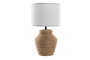 DKD Home Decor Lámpara de Sobremesa Cuerda Gres Marrón y Beige