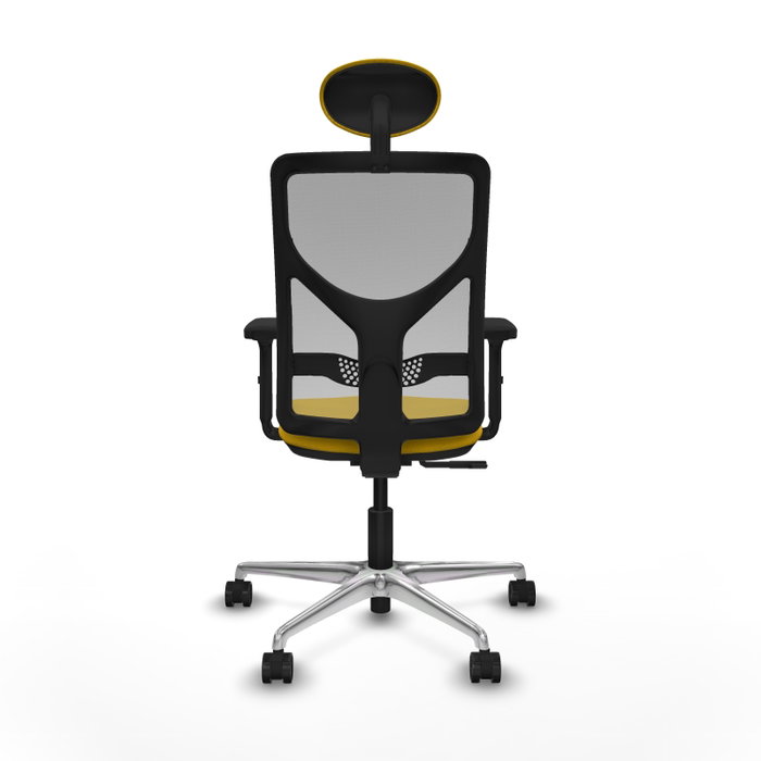 PIQUERAS Y CRESPO Silla de oficina Motilla con mecanismo Sincro, Amarillo y Gris
