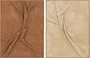 DKD Home Decor Set de 2 Cuadros Modernos de Poliéster 92x4,5x122 cm, Terracota y Mostaza