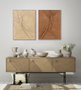 DKD Home Decor Set de 2 Cuadros Modernos de Poliéster 92x4,5x122 cm, Terracota y Mostaza