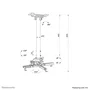 Neomounts Soporte de Techo para Proyector 35kg Blanco 60.5-90.5cm