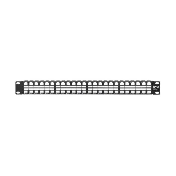 Eaton Tripp Lite Panel de Parcheo N062-048-KJ, 48 Puertos Keystone Vacío 1U para Montaje en Rack, Conexiones RJ45/USB/HDMI, Compatible con Cable Cat5/Cat5e/Cat6/Cat6a, Negro