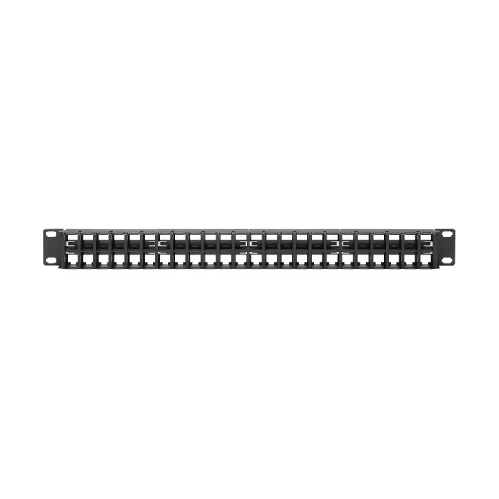 Eaton Tripp Lite Panel de Parcheo N062-048-KJ, 48 Puertos Keystone Vacío 1U para Montaje en Rack, Conexiones RJ45/USB/HDMI, Compatible con Cable Cat5/Cat5e/Cat6/Cat6a, Negro