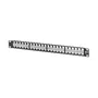Eaton Tripp Lite Panel de Parcheo N062-048-KJ, 48 Puertos Keystone Vacío 1U para Montaje en Rack, Conexiones RJ45/USB/HDMI, Compatible con Cable Cat5/Cat5e/Cat6/Cat6a, Negro