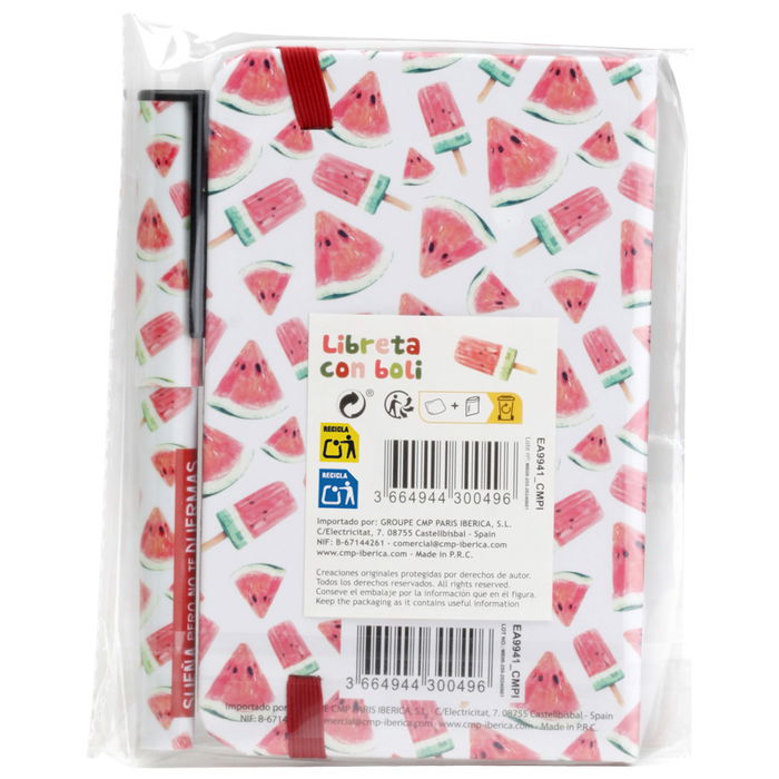 CMP General Libreta Sueña con Bolígrafo, Tapas Duras, Goma Sujeción, Marcador Páginas, 160 Páginas Blancas, 14x9 cm