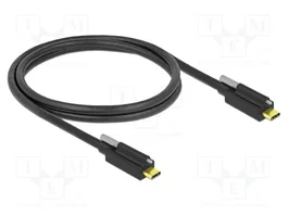 DeLOCK Cable USB 3.2 Gen 2 con conector USB Type-C™ y tornillo de seguridad, 1 m