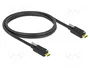 DeLOCK Cable USB 3.2 Gen 2 con conector USB Type-C™ y tornillo de seguridad, 1 m
