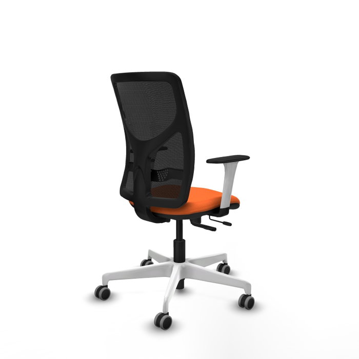 PIQUERAS Y CRESPO Silla de oficina Motilla con mecanismo Sincro/Traslack, Naranja y Negro
