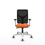 PIQUERAS Y CRESPO Silla de oficina Motilla con mecanismo Sincro/Traslack, Naranja y Negro