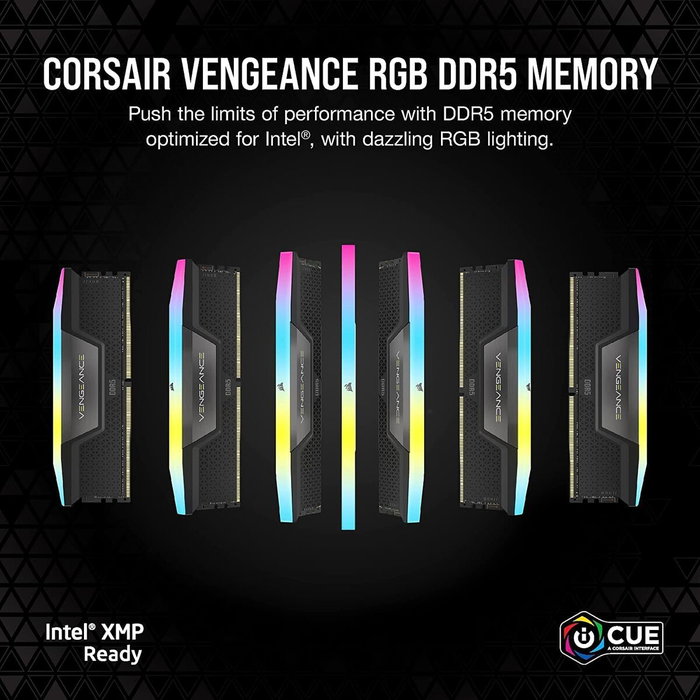 Corsair Vengeance RGB CMH32GX5M2E6000C36 32 GB (2 x 16 GB) DDR5 6000 MHz Negro