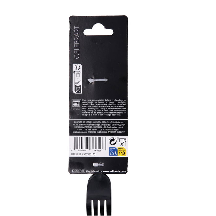 Set 4 Tenedores Mesa Acero Inox Celebrart Quid 2 mm-20,5 cm