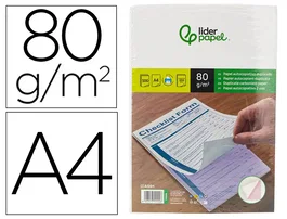 Liderpapel Papel Autocopiativo DIN A4 Prealzado Blanco y Rosa 80 g 500 Hojas