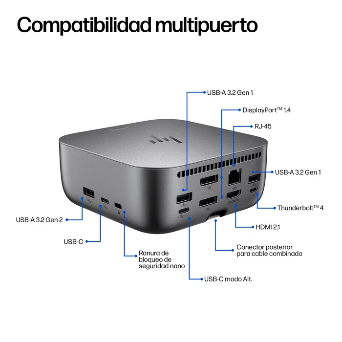 Hp HP Thunderbolt 4 Ultra 280W G6 Dock alámbrico gris