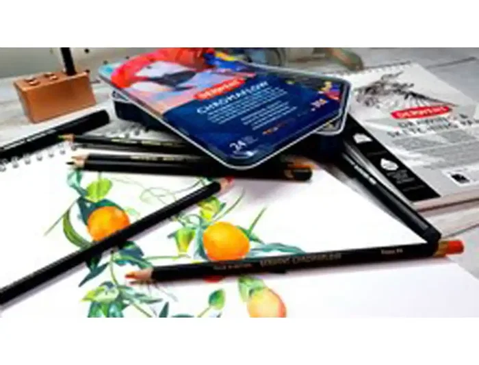 Derwent Lápices de Colores Chromaflow Caja Metálica 24 Unidades Colores Surtidos