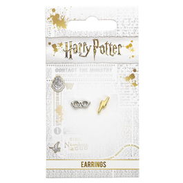 THE CARAT SHOP Pendientes Lightening Bolt and Glasses Harry Potter