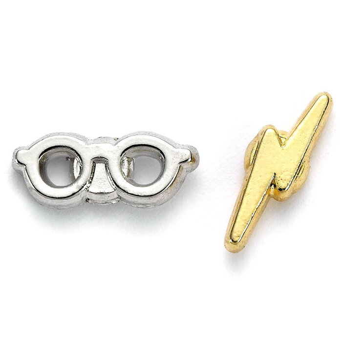 THE CARAT SHOP Pendientes Lightening Bolt and Glasses Harry Potter