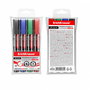 ERICH KRAUSE Set 4 Marcadores Permanentes Tinta Líquida LP-600 Punta Bala 58361 Azul Negro Verde Rojo