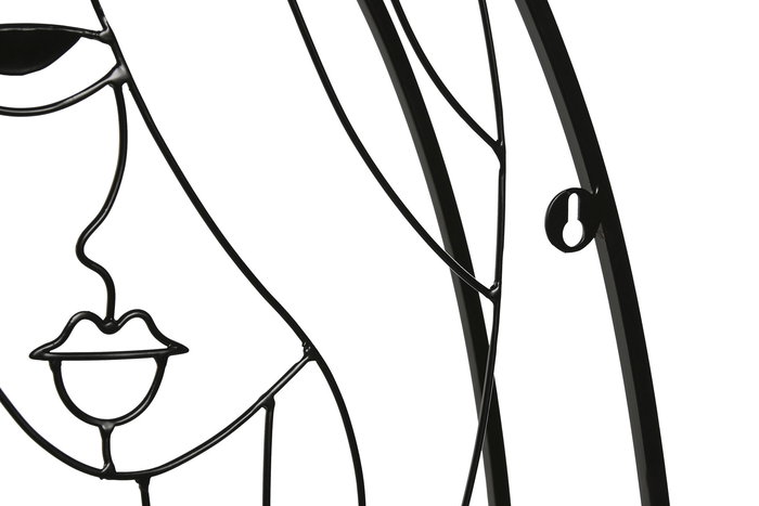 DKD Home Decor Estanteria Pared Metal y MDF Negro Natural 12.2 x 72 x 53 cm con 3 Estantes