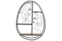 DKD Home Decor Estanteria Pared Metal y MDF Negro Natural 12.2 x 72 x 53 cm con 3 Estantes